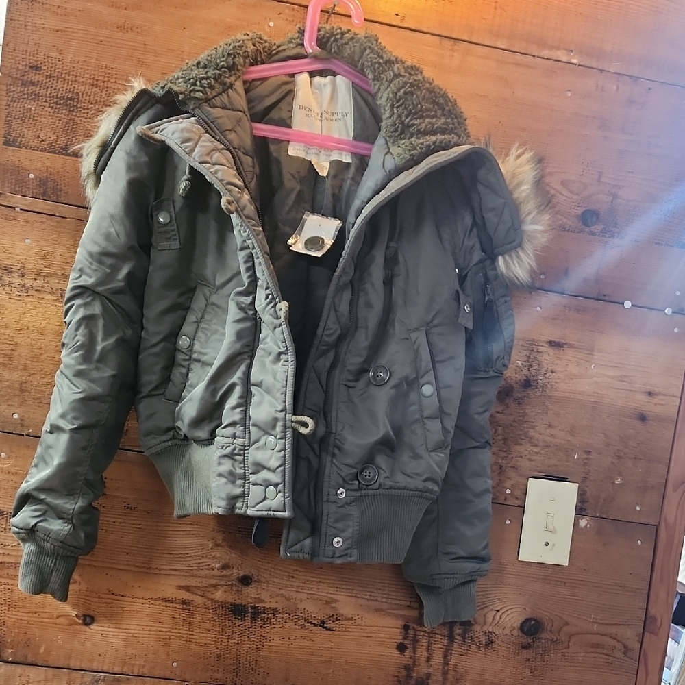 Ralph Lauren Olive Green Puffer Jacket